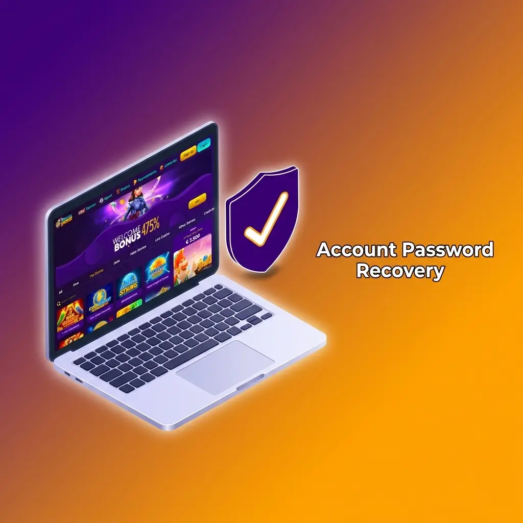 Midnight Wins account password recovery steps showing forgot password link, email reset process and login instructions