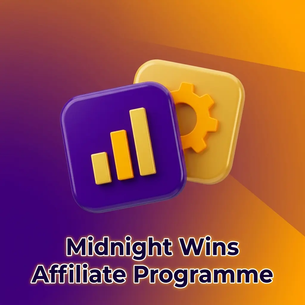 Midnight Wins affiliate programme dashboard showing revenue share commission model and partner benefits for casino and sports betting