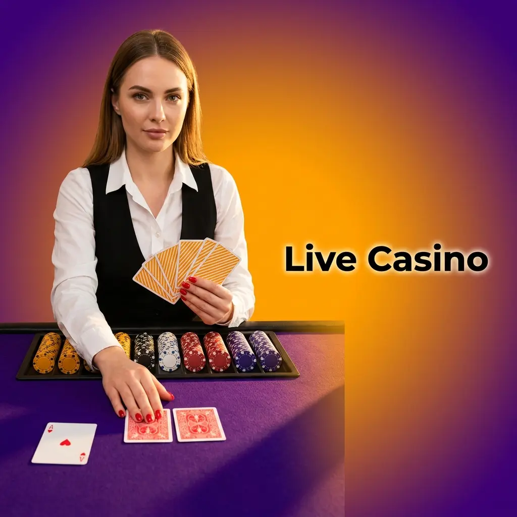 Live casino lobby at Midnight Wins with HD dealer streams, blackjack, roulette, baccarat, and live game shows