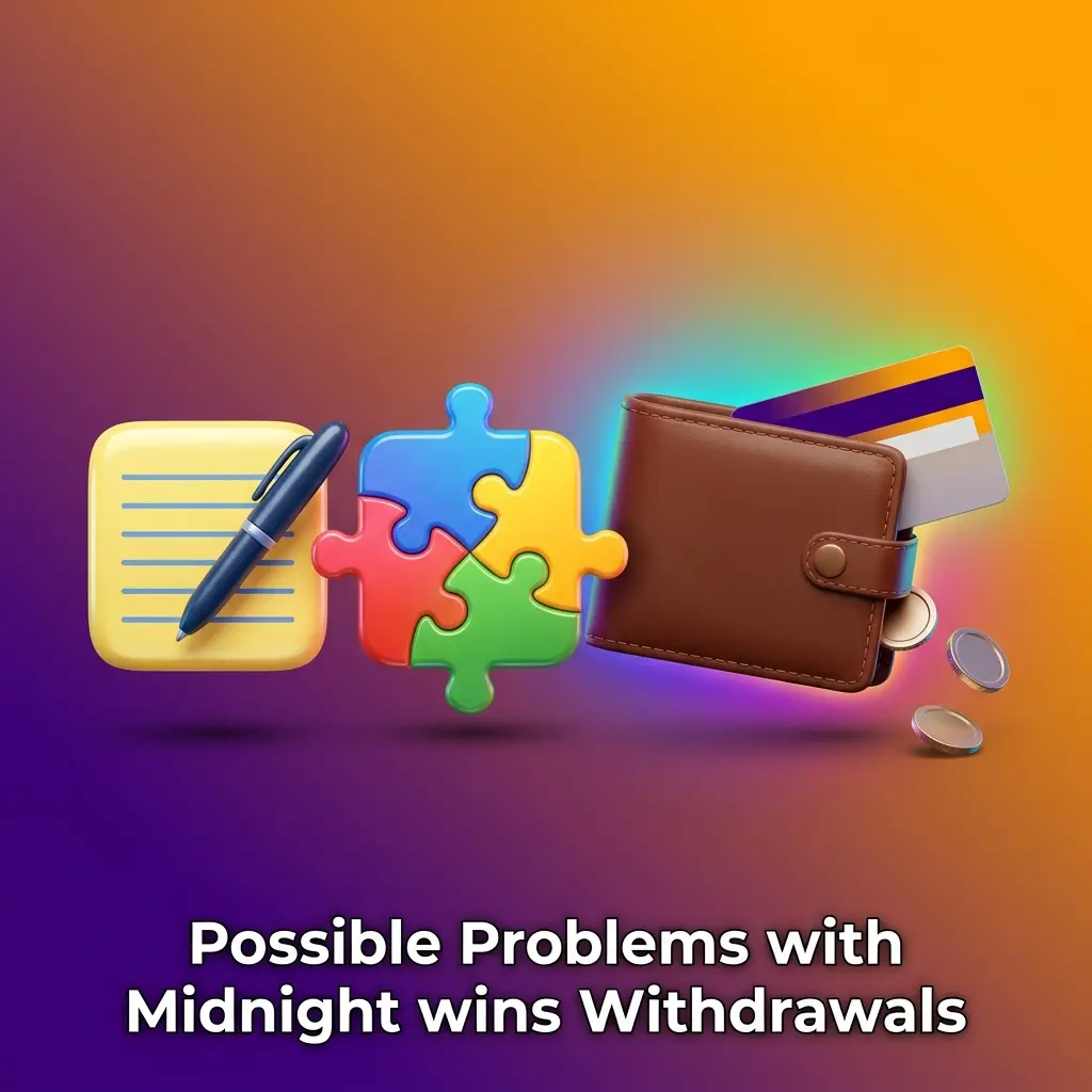 Midnight Wins casino withdrawal problems including KYC verification, wagering requirements, and payment method issues for UK players